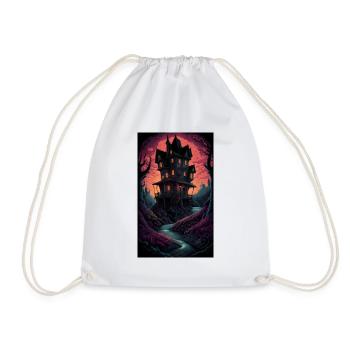 Creepy & spooky horror home - Drawstring Bag - white - Front