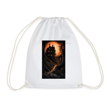 Maison d’horreur sombre et lumineuse dans une nature étrange - Sac de sport léger - blanc - Devant