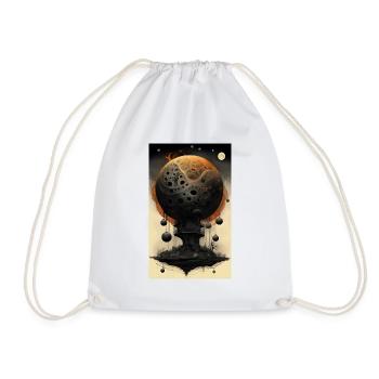 Structure sphérique sombre - Sac de sport léger - blanc - Devant