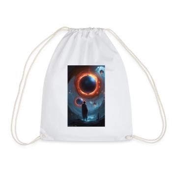 Dark ancient fantasy of magical spheres - Drawstring Bag - white - Front