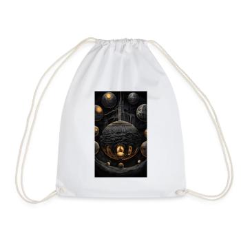 Monde sphérique sombre fantastique - Sac de sport léger - blanc - Devant
