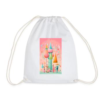 Famille de formes colorées - Sac de sport léger - blanc - Devant