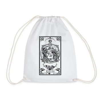 Fische Sternzeichen Tarotkarte - Turnbeutel - Weiß - Vorne