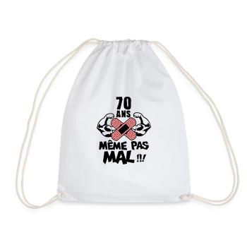 70 ans meme pas mal anniversaire muscle - Sac de sport léger - blanc - Devant