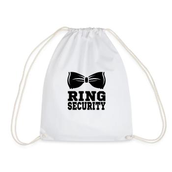 Ring Security Mit Fliege Hochzeitsgeschenke - Turnbeutel - Weiß - Vorne