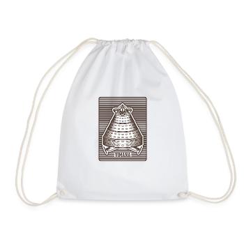 VIMANA Alte Indische Flugmaschine UFO Geschenk - Turnbeutel - Weiß - Vorne