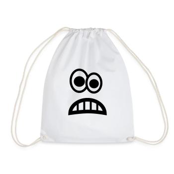 Angst Emoji - Turnbeutel - Weiß - Vorne