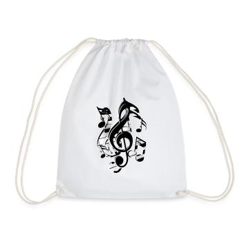 Clef notes - Drawstring Bag - white - Front