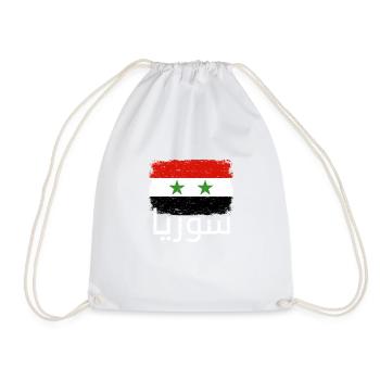 SYRIA FLAG Gift Drapeau de la Syrie pour les Syriens - Sac de sport léger - blanc - Devant