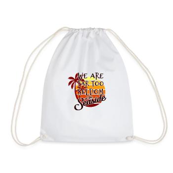 We are far too seldom at the seaside - Drawstring Bag - white - Front