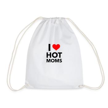 Anniversaire d’ami J’aime Les mamans chaudes - Sac de sport léger - blanc - Devant