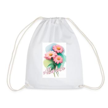 All the best bouquet bouquet - Drawstring Bag - white - Front