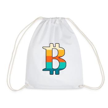 Bitcoin rétro - Sac de sport léger - blanc - Devant