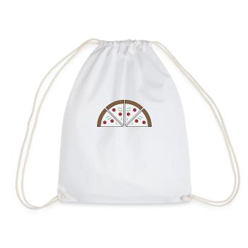 Picture of a pizza - Drawstring Bag - white - Front