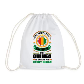 Guinée drapeau guinéen moitié guinéen vaut mieux que - Sac de sport léger - blanc - Devant