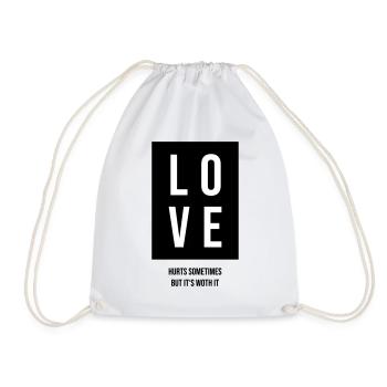L’amour fait parfois mal, mais il en vaut la peine - Sac de sport léger - blanc - Devant