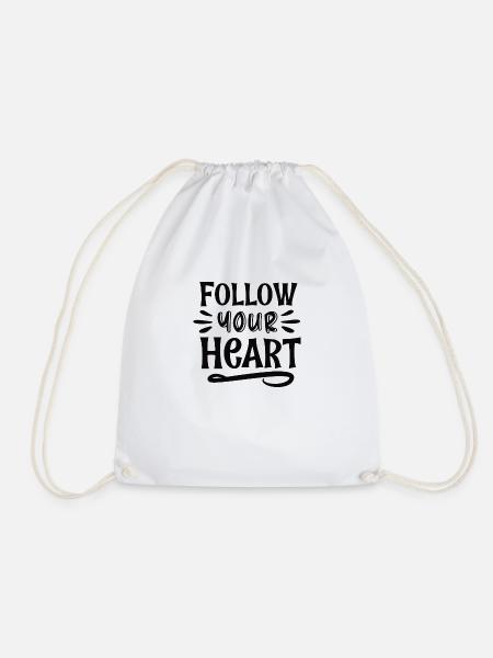 Follow Your Heart - Turnbeutel - Weiß