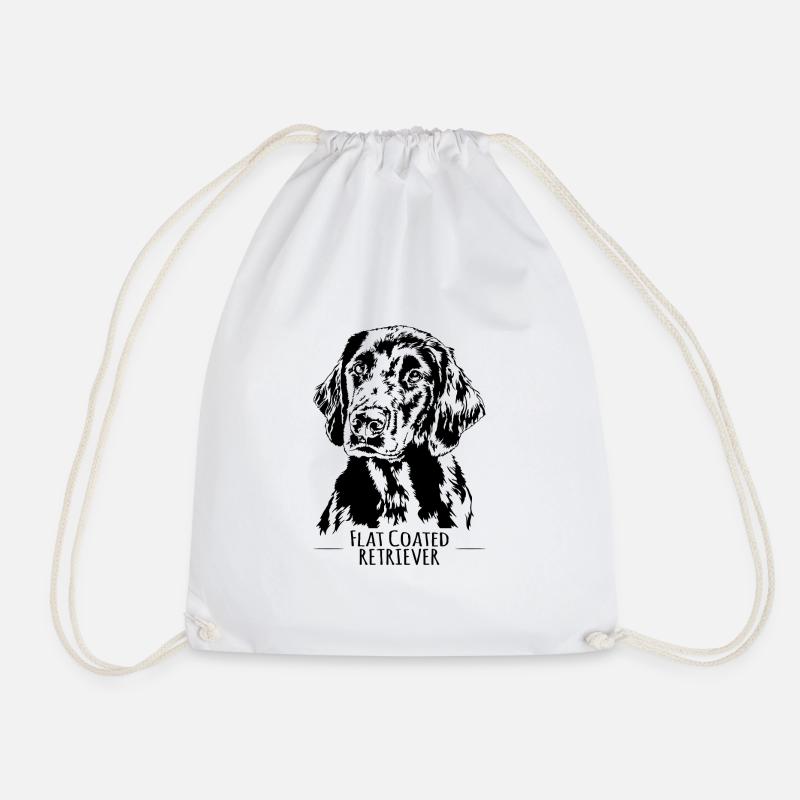 FLAT COATED RETRIEVER Hunde Hund Jagdhund Wilsigns - Turnbeutel - Weiß