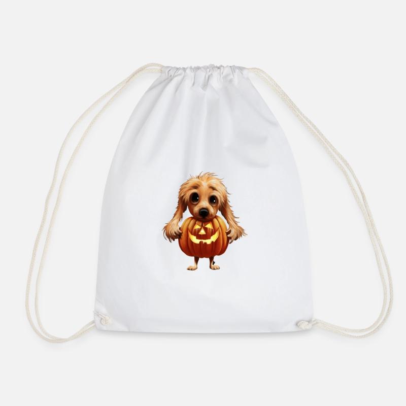 Süßer kleiner Halloween-Hund - Turnbeutel - Weiß