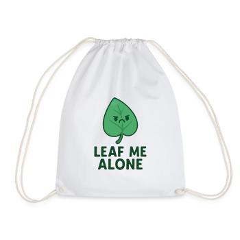 Leaf me allone - Drawstring Bag - white - Front