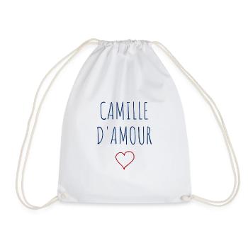 CAMILLE d'amour - COEUR - Sac de sport léger - blanc - Devant