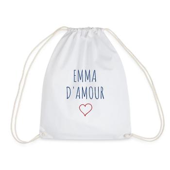 EMMA d'amour - COEUR - Sac de sport léger - blanc - Devant