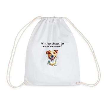 Jack Russel rayon de soleil - Sac de sport léger - blanc - Devant
