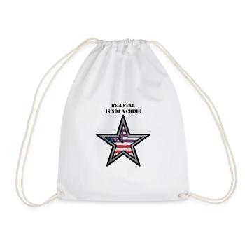 Be a star is not a crime - Turnbeutel - Weiß - Vorne