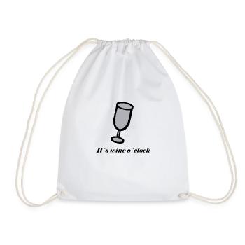 Wine Time Clock White Wine Gift Idea - Sac de sport léger - blanc - Devant