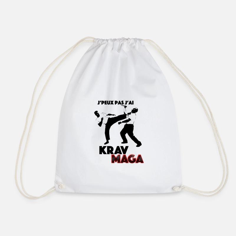 Krav Maga - Drawstring Bag - white