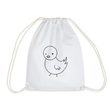 Bande dessinée de poussin - Sac de sport léger - blanc - Devant