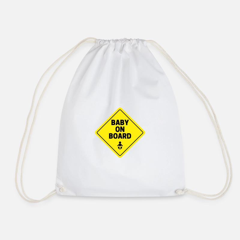baby on board - Turnbeutel - Weiß