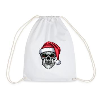 Christmas Skull - Turnbeutel - Weiß - Vorne