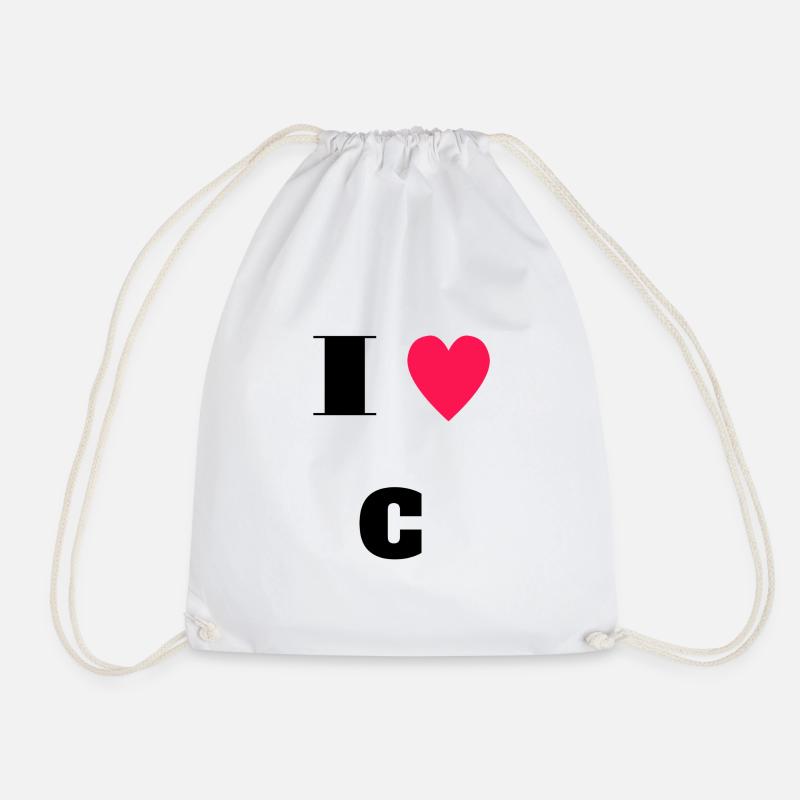 I love C - Turnbeutel - Weiß