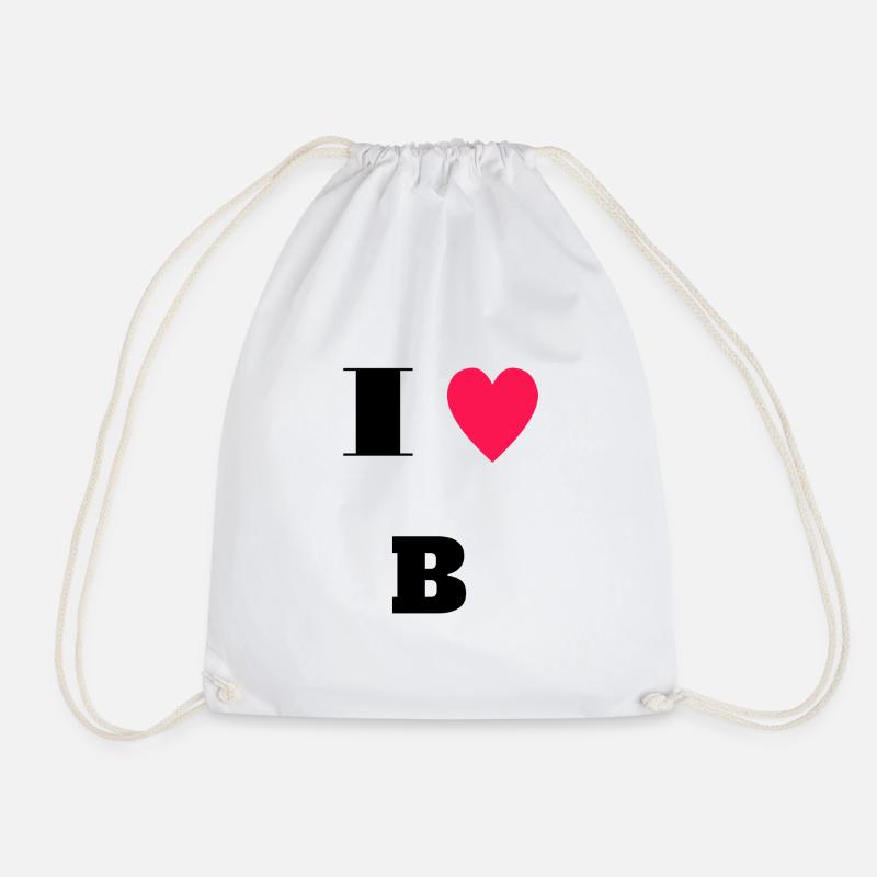 I love B - Turnbeutel - Weiß