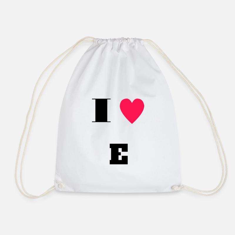I love E - Turnbeutel - Weiß
