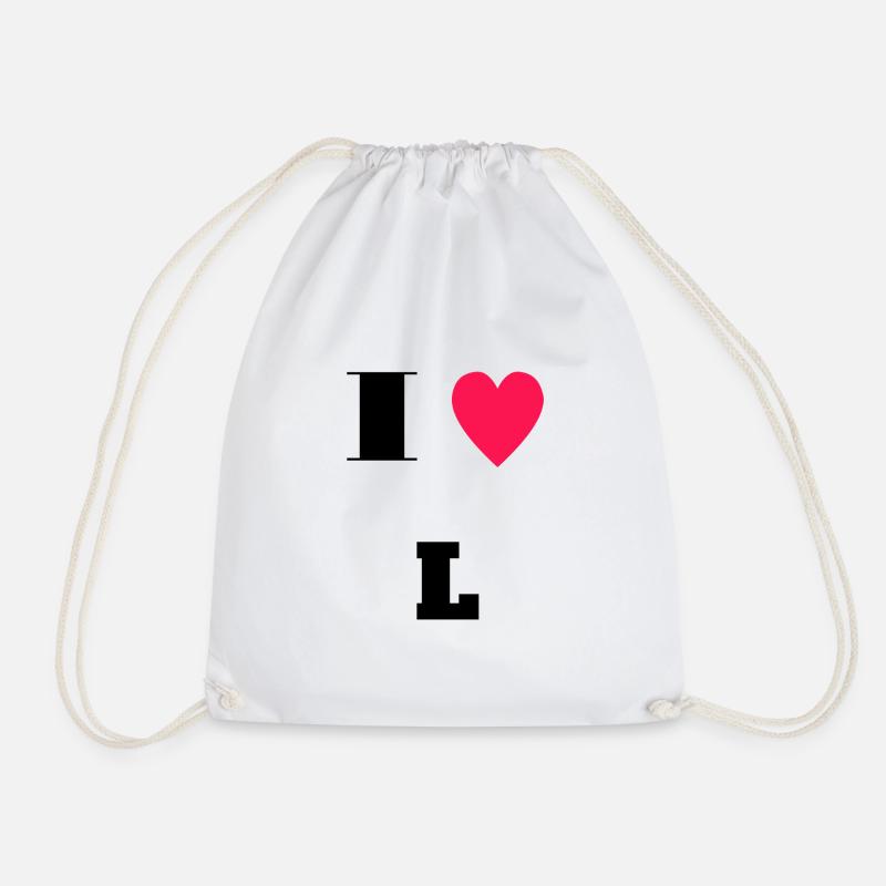 I love L - Turnbeutel - Weiß