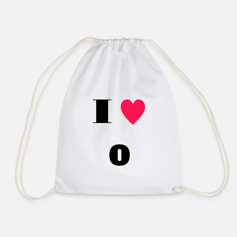 I love O - Turnbeutel - Weiß