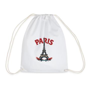 Eiffel Tower, Paris, retro - Drawstring Bag - white - Front
