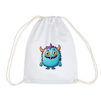 Niedliches Kinder-Cartoon-Monster - Turnbeutel - Weiß - Vorne