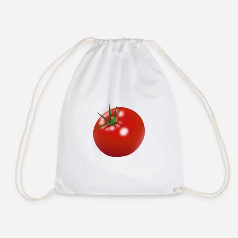 Rote Tomate - Turnbeutel - Weiß