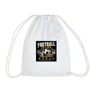 Football is life - Drawstring Bag - white - Front