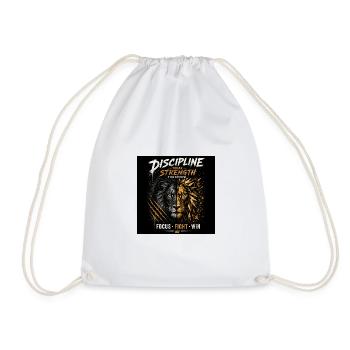 Discipline Lion Dual Strength - Drawstring Bag - white - Front