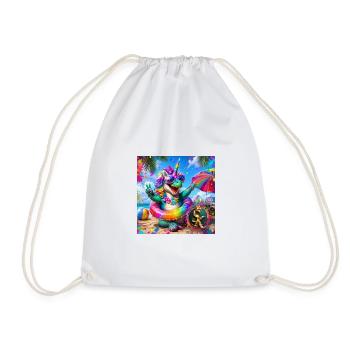 Logo de la plage - Sac de sport léger - blanc - Devant