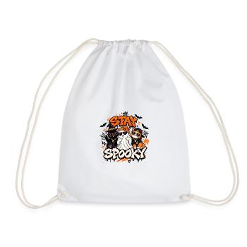 Stay Spooky Halloween Cats & Ghost Streetwear #cat - Turnbeutel - Weiß - Vorne