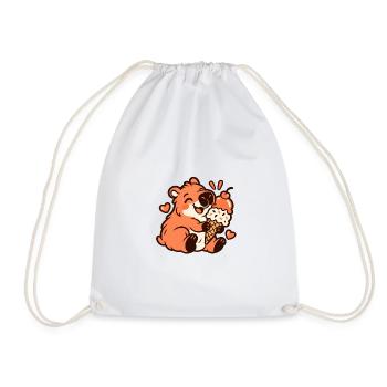Kawaii Capybara - Turnbeutel - Weiß - Vorne