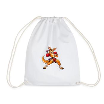 Muay Thai Känguru - Turnbeutel - Weiß - Vorne