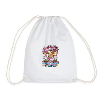 Sattel buttercup_Hobby Horse O'Clock - Turnbeutel - Weiß - Vorne