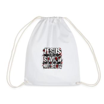 Jesus Is My Savior Not My Religion | Christlich - Turnbeutel - Weiß - Vorne