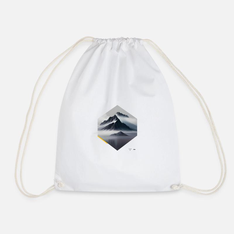 Gray Mountain - Drawstring Bag - white
